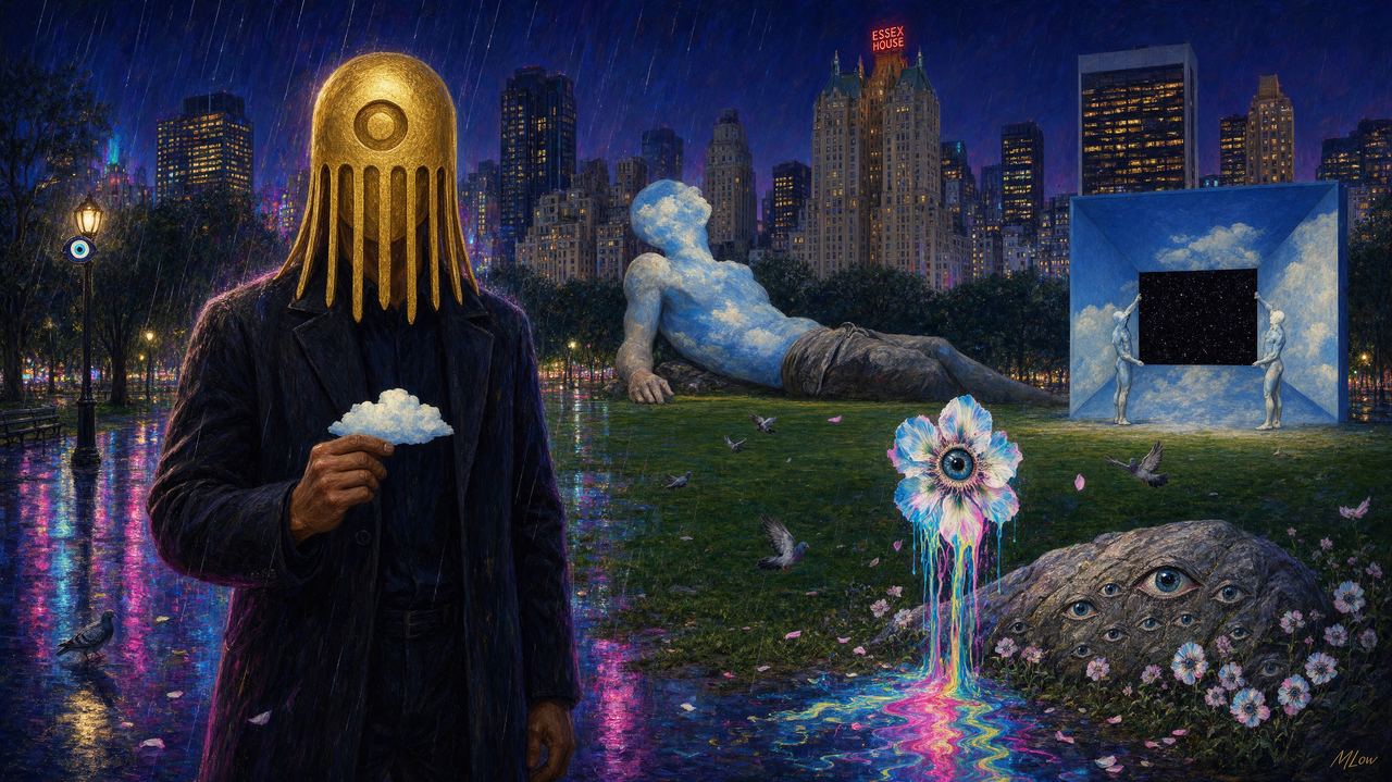 mendezmendez, portrait by MLow: The Sky Man Sleeps on Sheep Meadow