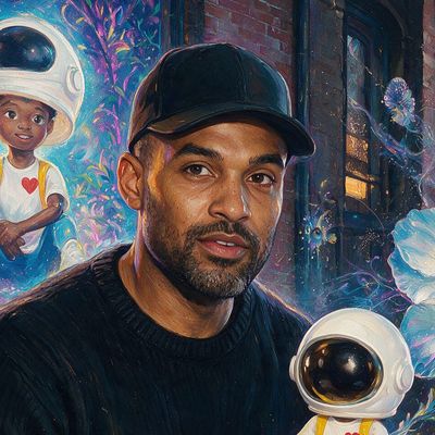 Micah Johnson, painted by MLow as a New Yorker