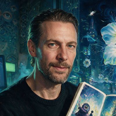 Michael Kutsche, portrait painted by MLow: Creatures in the Book