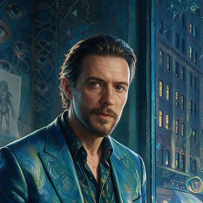 Michael Kutsche, painted by MLow as a New Yorker