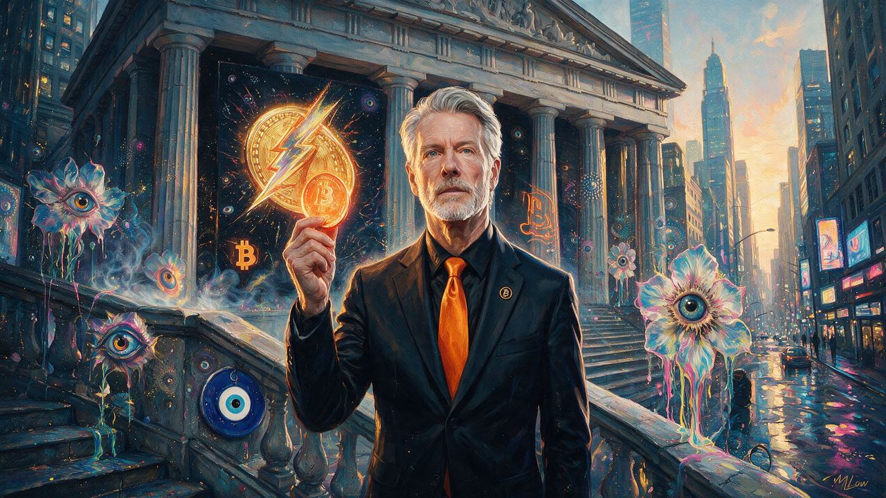 Michael Saylor, portrait painted by MLow: Sworn In at Federal Hall