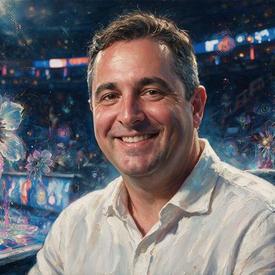Mike Dudas, painted by MLow as a New Yorker