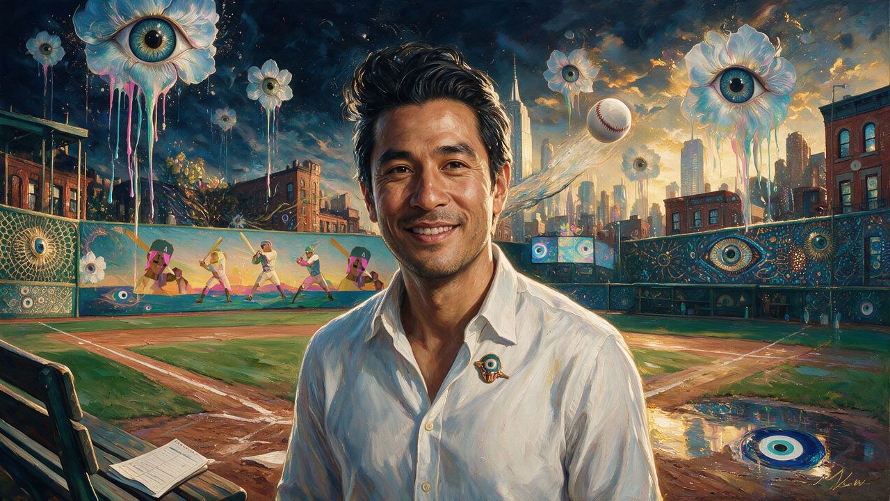 Mitchell F Chan, portrait painted by MLow: Boys of Summer