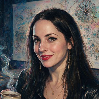 Molly Crabapple, painted by MLow as a New Yorker
