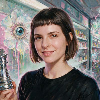 Nicole Ruggiero, painted by MLow as a New Yorker