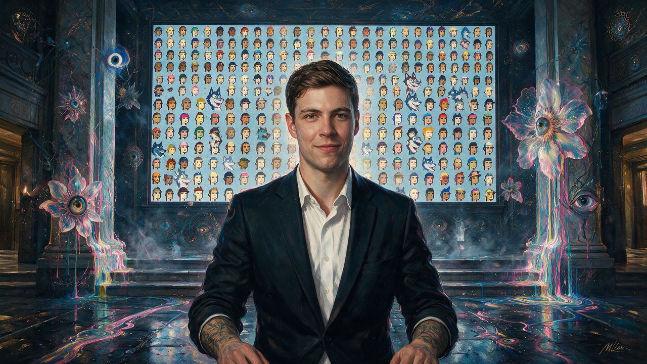 Noah Davis, portrait painted by MLow: Wall of Faces