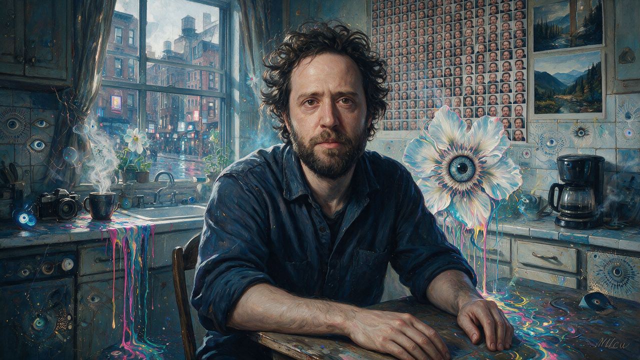 Noah Kalina, portrait painted by MLow: A Face a Day