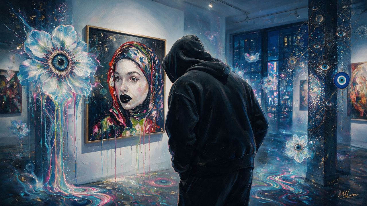Nyhrox, portrait painted by MLow: Opening Night on West 24th