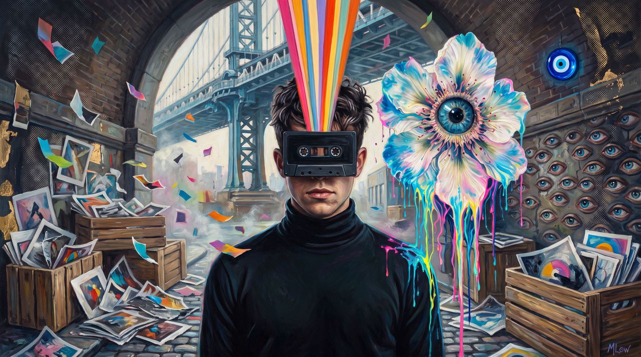 Oak, portrait painted by MLow: Mixtape Under the Bridge