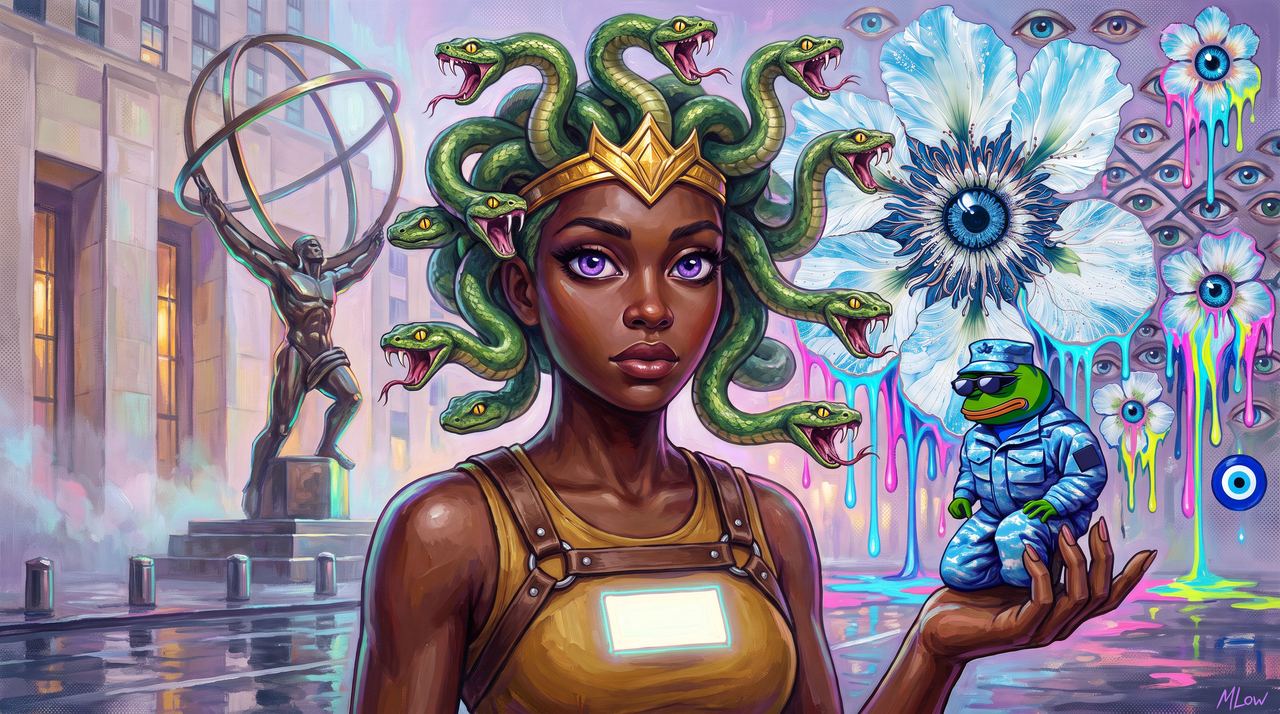 Octoclan, portrait painted by MLow: Medusa at Atlas