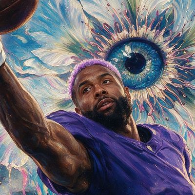 Odell Beckham Jr., painted by MLow as a New Yorker