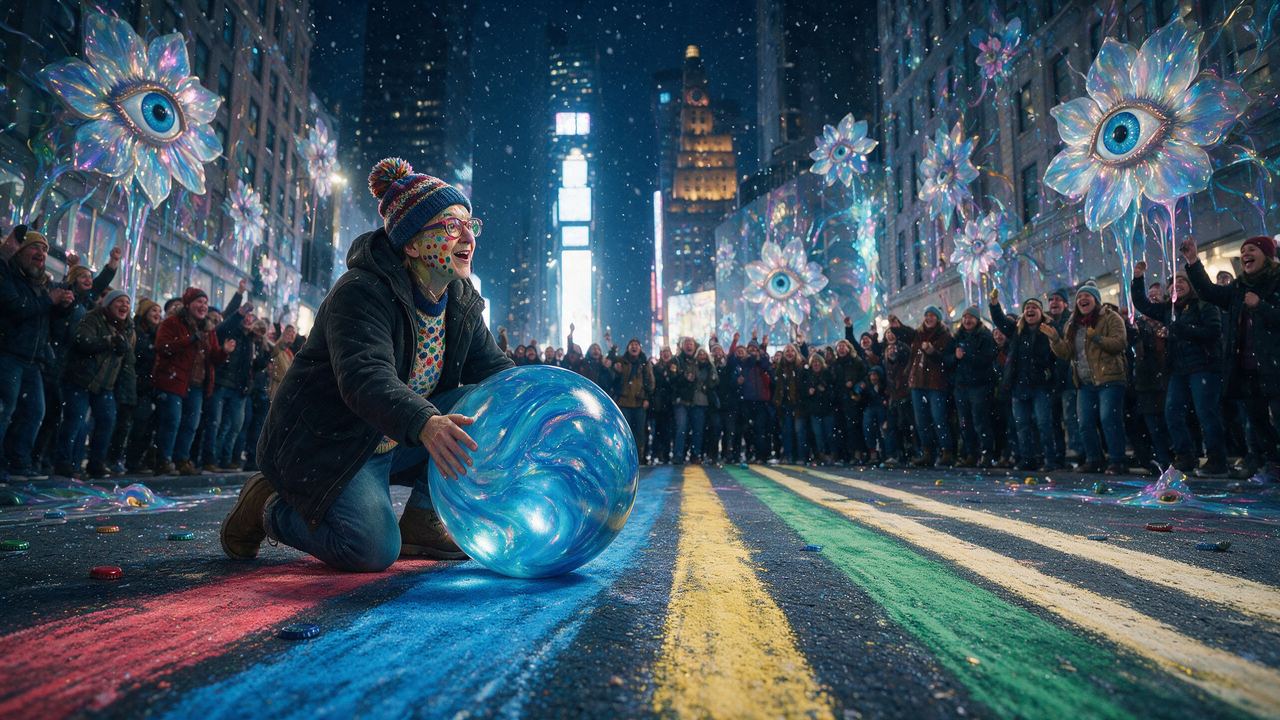 olegs13, portrait painted by MLow: Kneeling With Boomer at Times Square