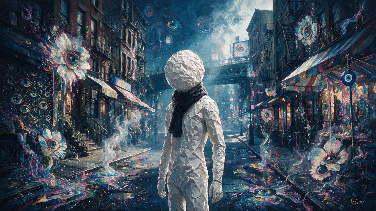 oznek, portrait painted by MLow: Blown Down Canal Street