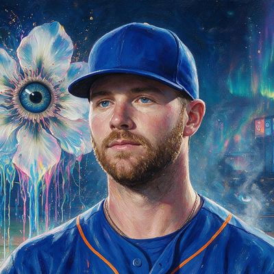 Pete Alonso, painted by MLow as a New Yorker