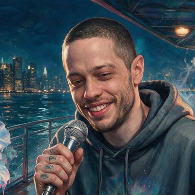 Pete Davidson, portrait painted by MLow: Last Ferry to Staten Island