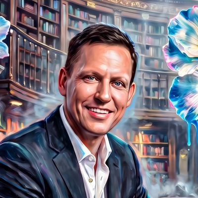 Peter Thiel, portrait painted by MLow: Zero to One at the Morgan