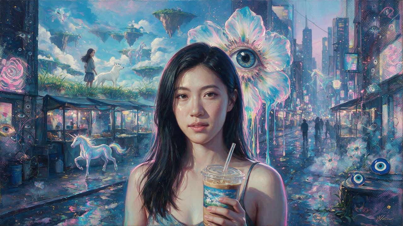 pplpleasr, portrait painted by MLow: Unicorn on Canal Street