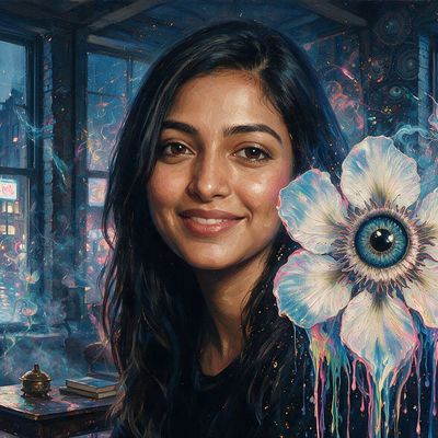 Priyanka Desai, painted by MLow as a New Yorker