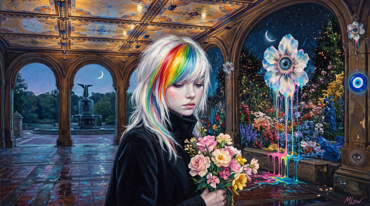 QuantumSpirit, portrait painted by MLow: Moon Garden at Bethesda