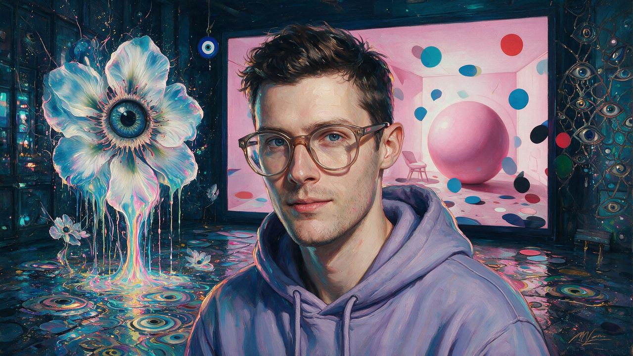 RAC, portrait painted by MLow: Pink Ball, Pink Room