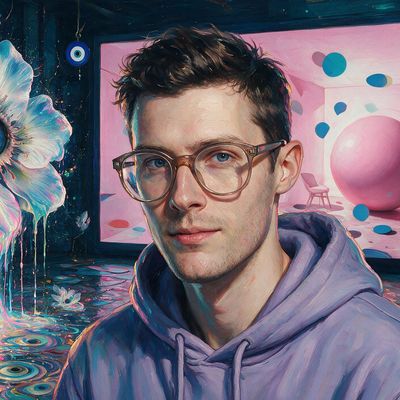 RAC, portrait painted by MLow: Pink Ball, Pink Room