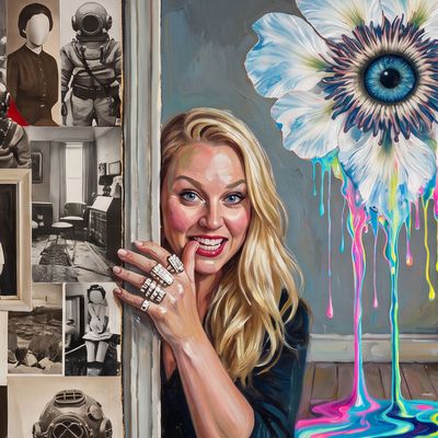 Rebecca Rose, painted by MLow as a New Yorker