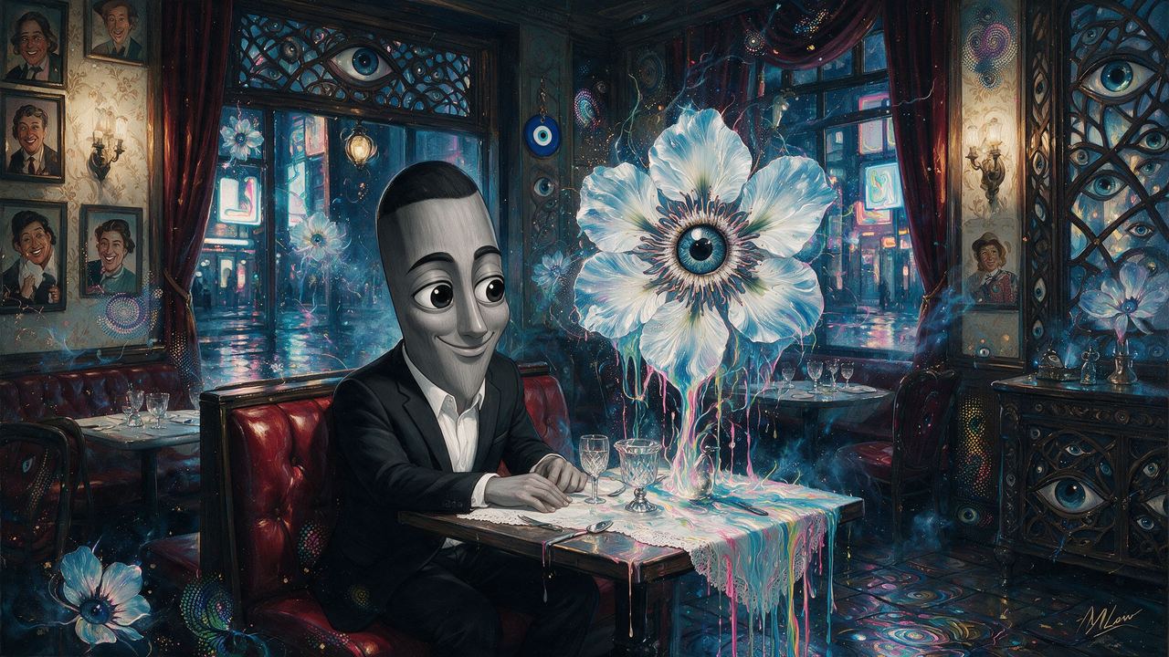 redemptionjizzy, portrait painted by MLow: Booth Seat at Sardi's