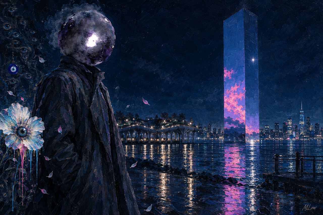 refinator, portrait by MLow: Monolith on the Hudson