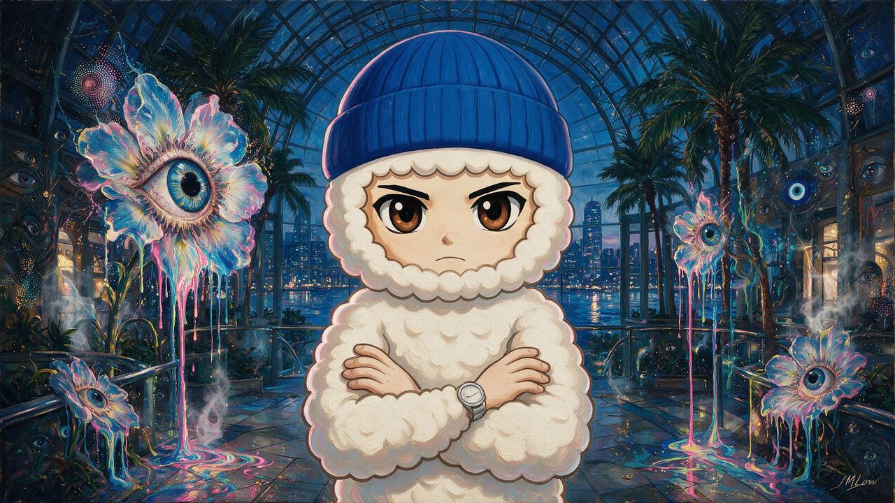 Rilsio, portrait painted by MLow: Sheep Suit in the Winter Garden