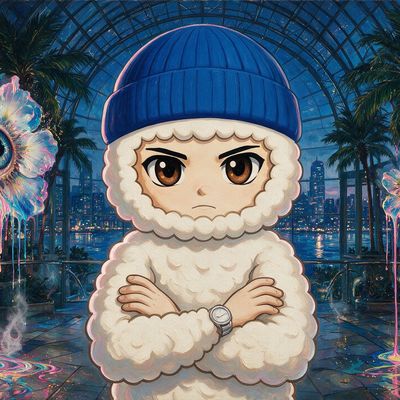 Rilsio, portrait painted by MLow: Sheep Suit in the Winter Garden