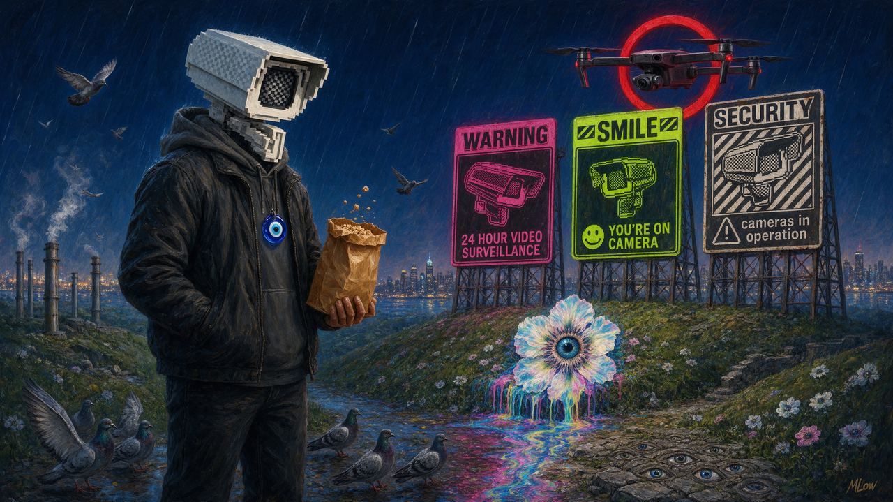 ripcache, portrait by MLow: Do Not Feed the Birds at Fresh Kills