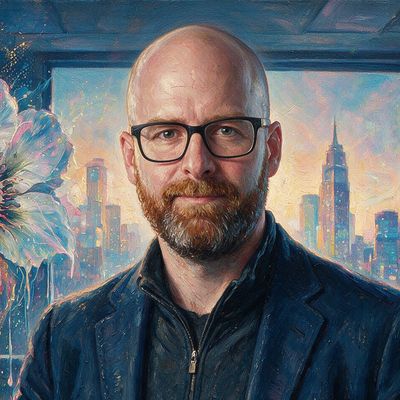Ryan Selkis, painted by MLow as a New Yorker