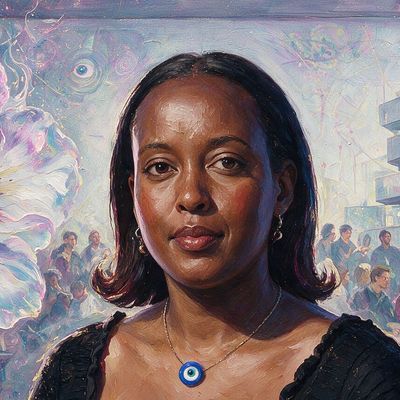 Salome Asega, painted by MLow as a New Yorker