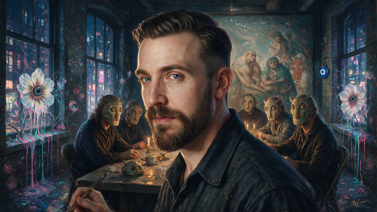 Sam Spratt, portrait painted by MLow: Council of Luci