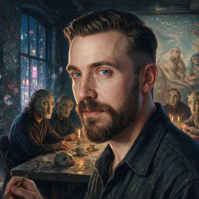 Sam Spratt, portrait painted by MLow: Council of Luci