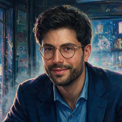 Santiago R. Santos, portrait painted by MLow: The Bodega Cat Stays