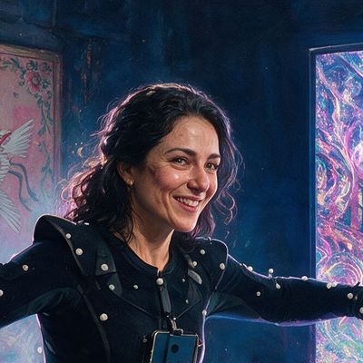 Sara Baumann, painted by MLow as a New Yorker