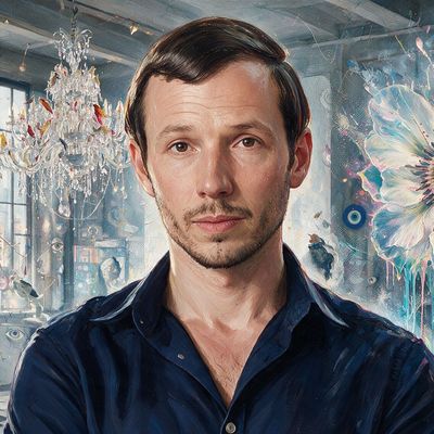 Sebastian Errazuriz, painted by MLow as a New Yorker