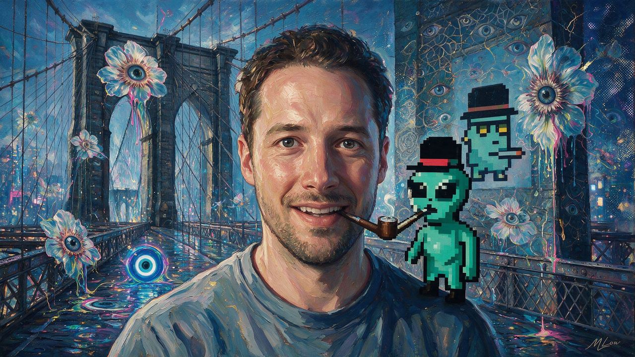Seedphrase, portrait painted by MLow: Alien on the Shoulder