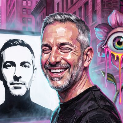 Seth Goldstein, painted by MLow as a New Yorker