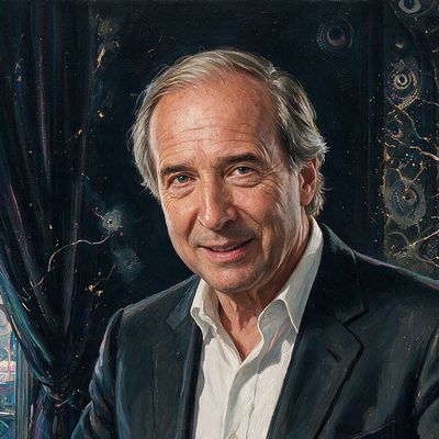 Simon de Pury, painted by MLow as a New Yorker