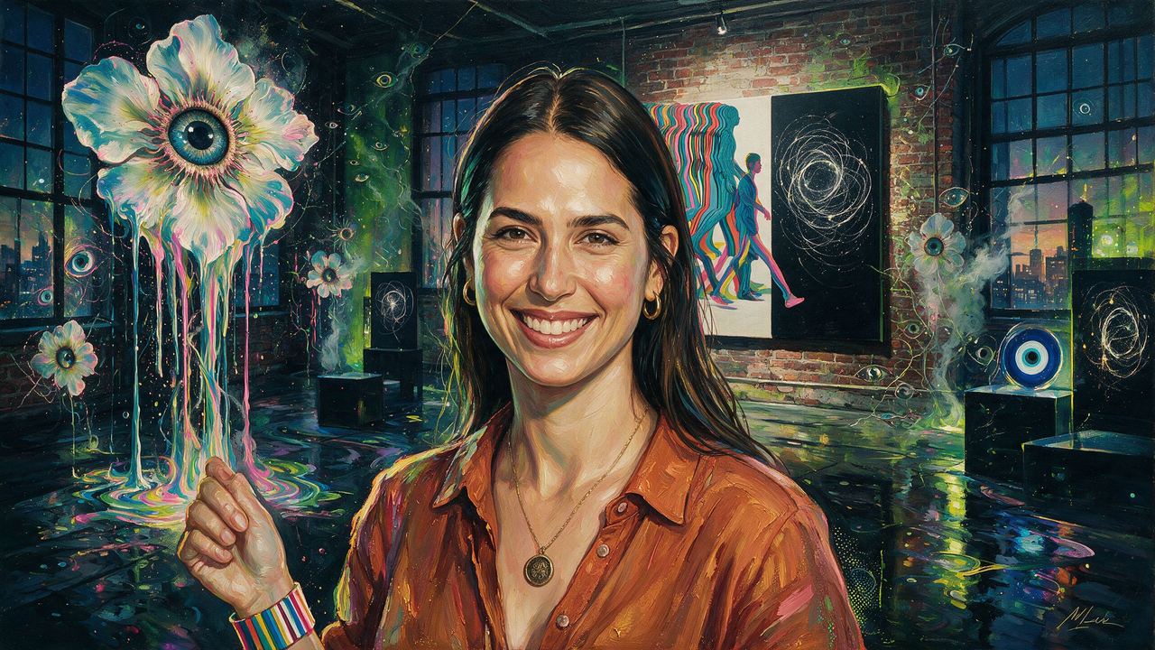 Sofia Garcia, portrait painted by MLow: Rainbow Walkers