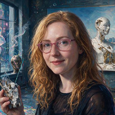 Sophie Kahn, painted by MLow as a New Yorker