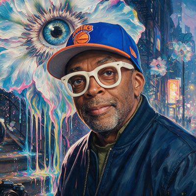 Spike Lee, painted by MLow as a New Yorker