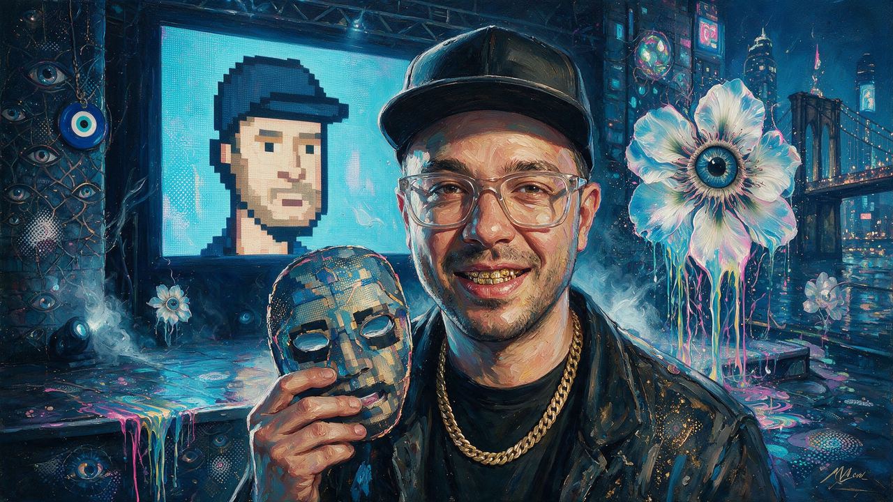 Spottie WiFi, portrait painted by MLow: Pixel Mask on Stage