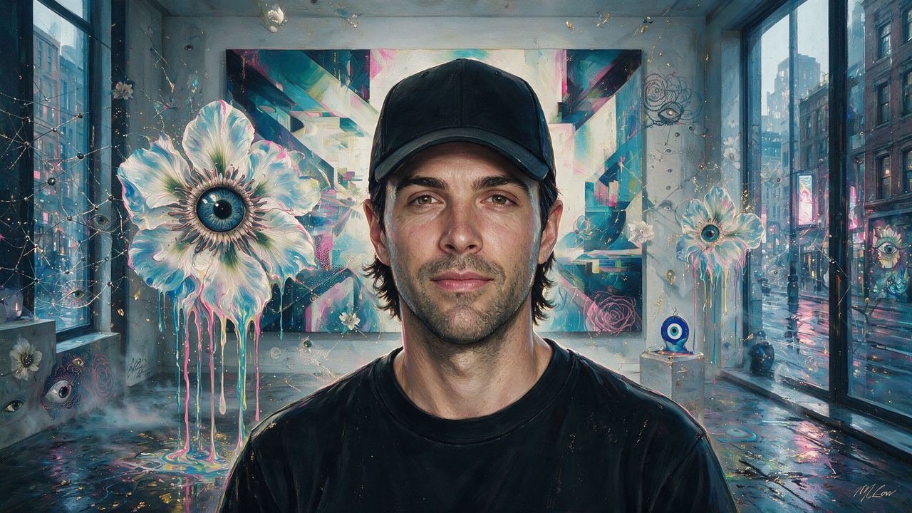 ThankYouX, portrait painted by MLow: Cap Down, Blocks Up