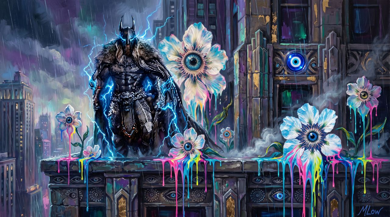 theveeman, portrait painted by MLow: Storm on the Chrysler Ledge