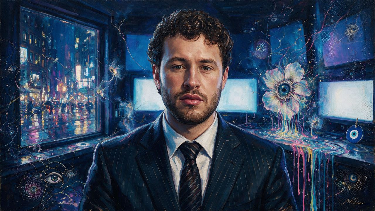 Threadguy, portrait painted by MLow: Night Shift Above Canal
