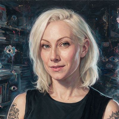 Tina Rivers Ryan, painted by MLow as a New Yorker