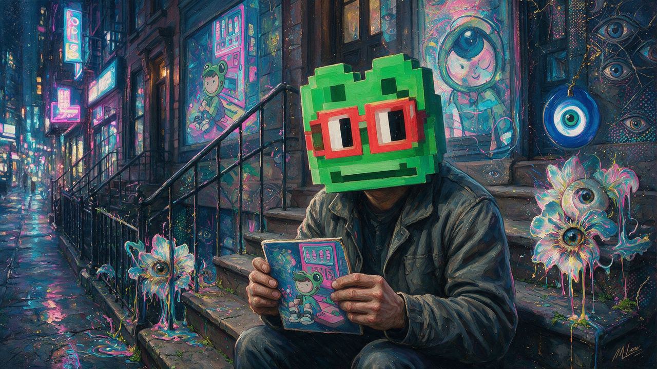 Toady Hawk, portrait painted by MLow: Toad on the Stoop